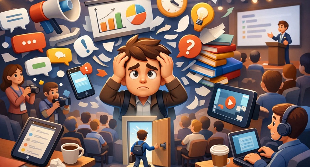 Как избежать перегрузки информацией на больших конференциях